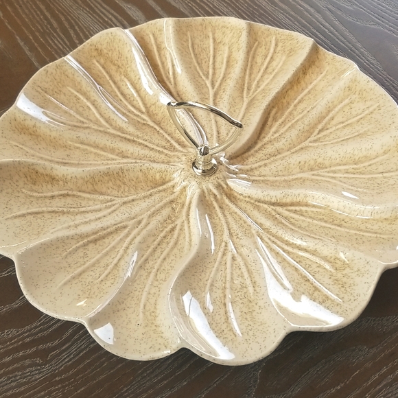 Vtg Center Handle Serving Plate - Picture 1 of 9